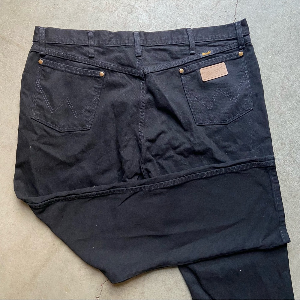 Wrangler Cowboy Cut Mens Jeans 40x30 Black 13MWZ Original Fit Straight Leg Denim